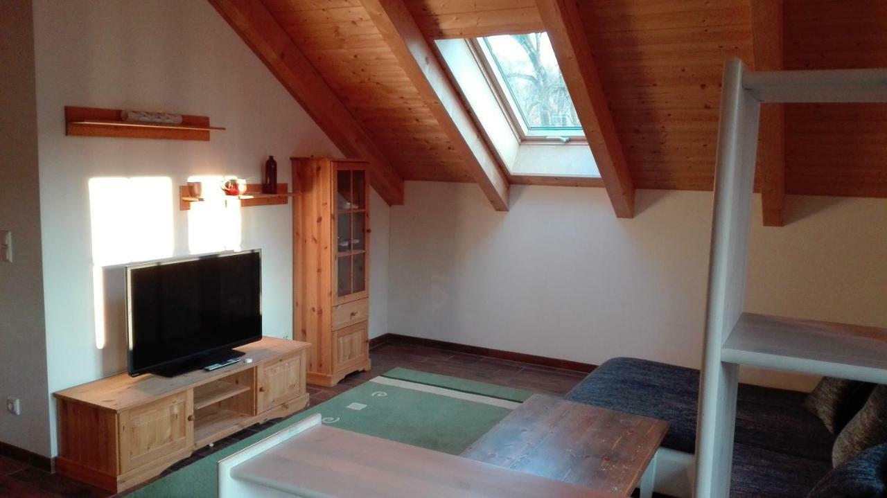 Blockhaus - Ferienwohnung Sunrise アウグストゥスブルク エクステリア 写真