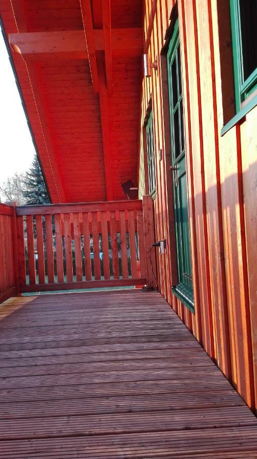 Blockhaus - Ferienwohnung Sunrise アウグストゥスブルク エクステリア 写真