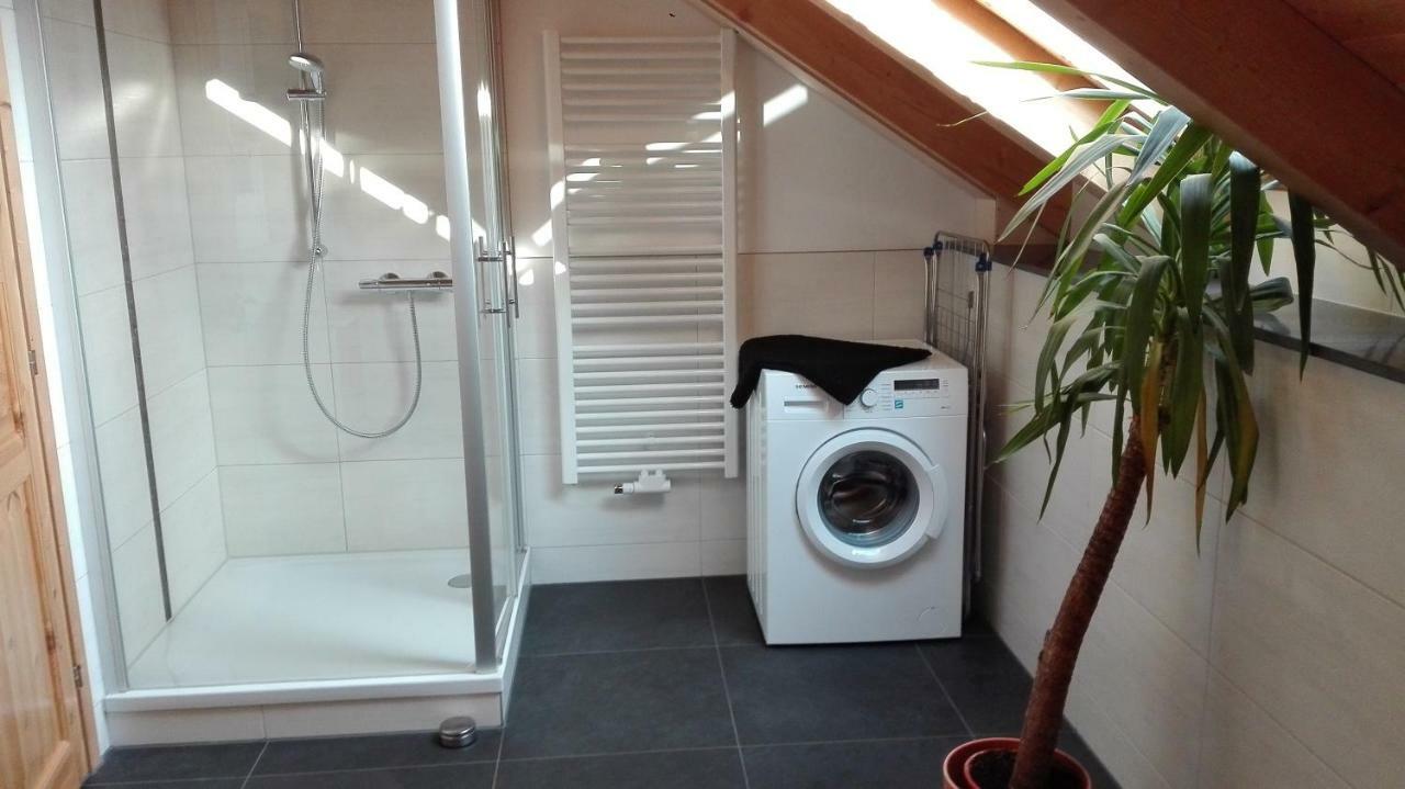 Blockhaus - Ferienwohnung Sunrise アウグストゥスブルク エクステリア 写真